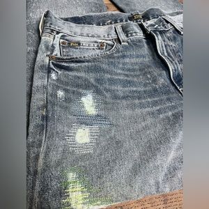 NWT Avery Boyfriend Polo Jeans w/ Lots of Stitching Patches in Pristine Shape!!